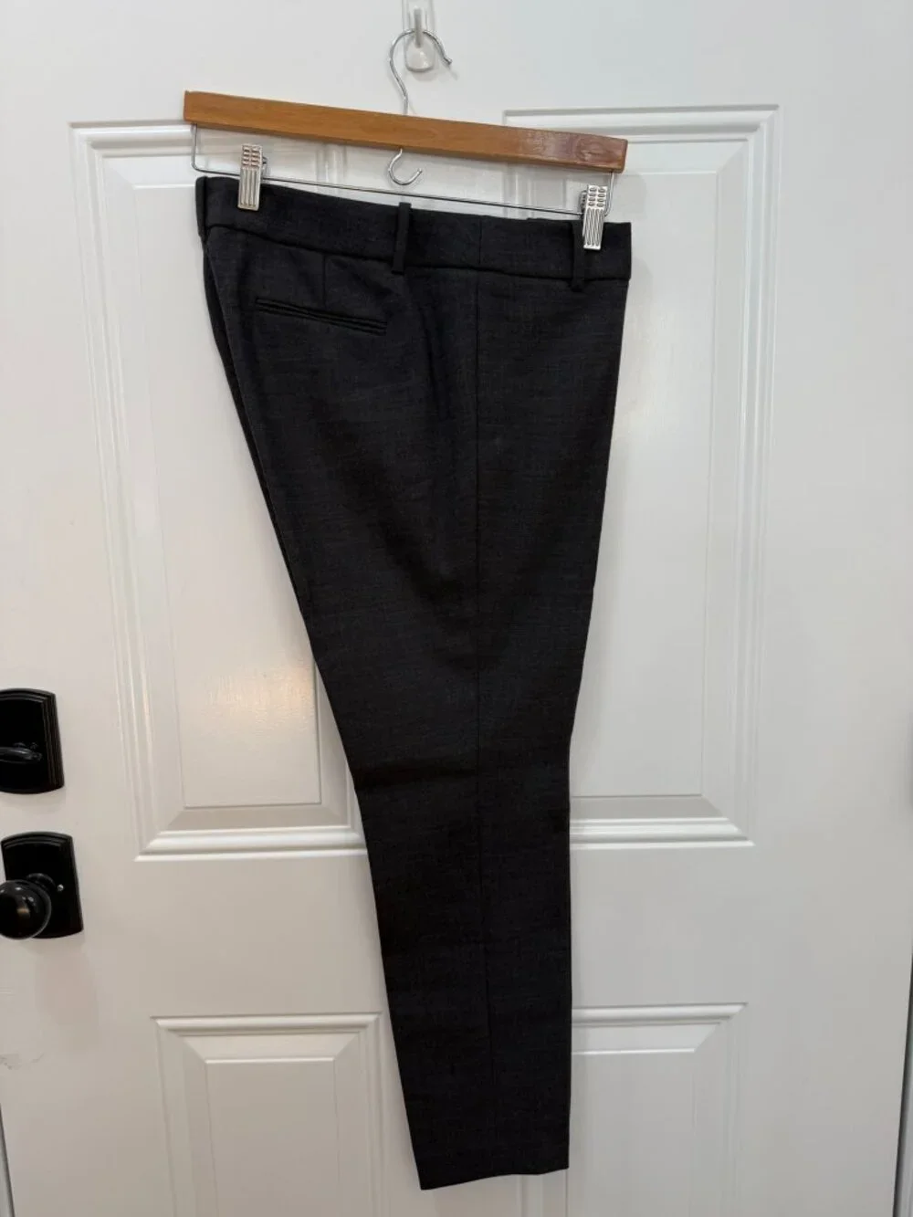 J.Crew Minnie Pant Bi-Stretch Wool Charcoal Gray Size 10